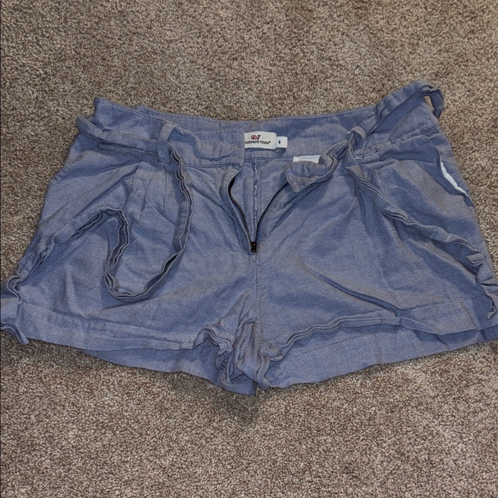 Vineyard Vines Light Blue High Waist Shorts